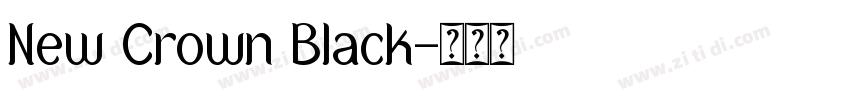 New Crown Black字体转换